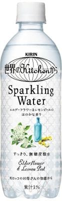 「キリン 世界のKitchenから Sparkling Water」500ml入りペットボトル、115円（税別）