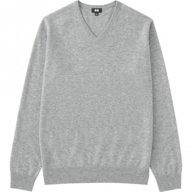 MEN カシミヤVネックセーター（長袖）10,789円（税込み）