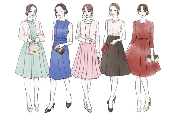 結婚式のお呼ばれスタイル 恥をかかない服装マナーとは イラスト付き