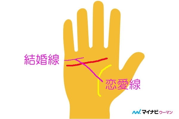 恋愛線とは 大恋愛する年齢がわかる 手相占い 1ページ目 マイナビウーマン