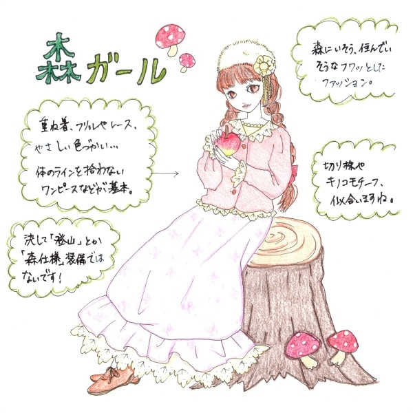 森ガールとは コーデの特徴とブランド イラストで解説 3ページ目 マイナビウーマン