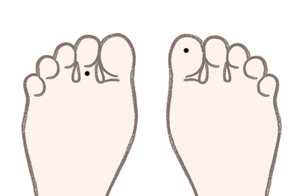 足の指のほくろが示す意味