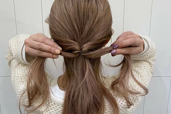 簡単 ハーフアップくるりんぱのやり方 2ページ目 マイナビウーマン