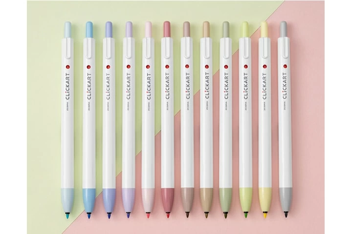 ゼブラ ノック式水性カラーペン クリッカート ライトグリーン WYSS22-LG 1本 〔×50セット〕 ゼブラ ノック式水性カラーペン クリッカート ライトグリーン 10本