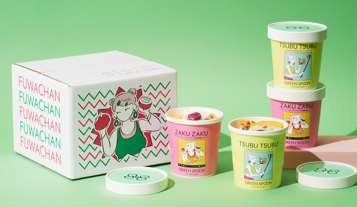 パケがかわいい！ 「GREEN SPOON」フワちゃんコラボスムージー