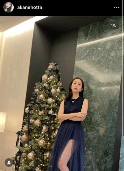 堀田茜、スラっとした美脚がセクシーなドレス姿を投稿。「美しい ..., 画像サイズ:500x688