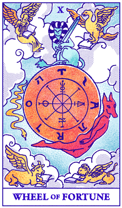 タロットカード「運命の輪」の意味は？ 正位置・逆位置別に解釈を紹介