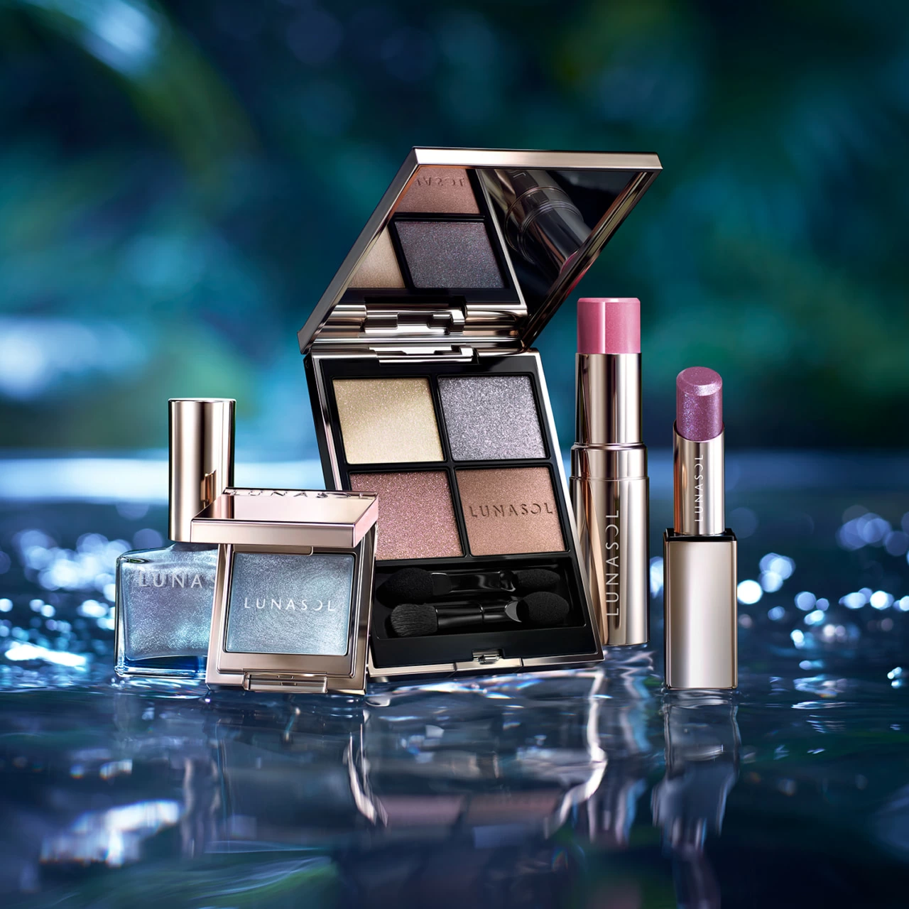 ルナソル 2025夏コスメ ベアカラーバームex04 チークex02アイシャドウ