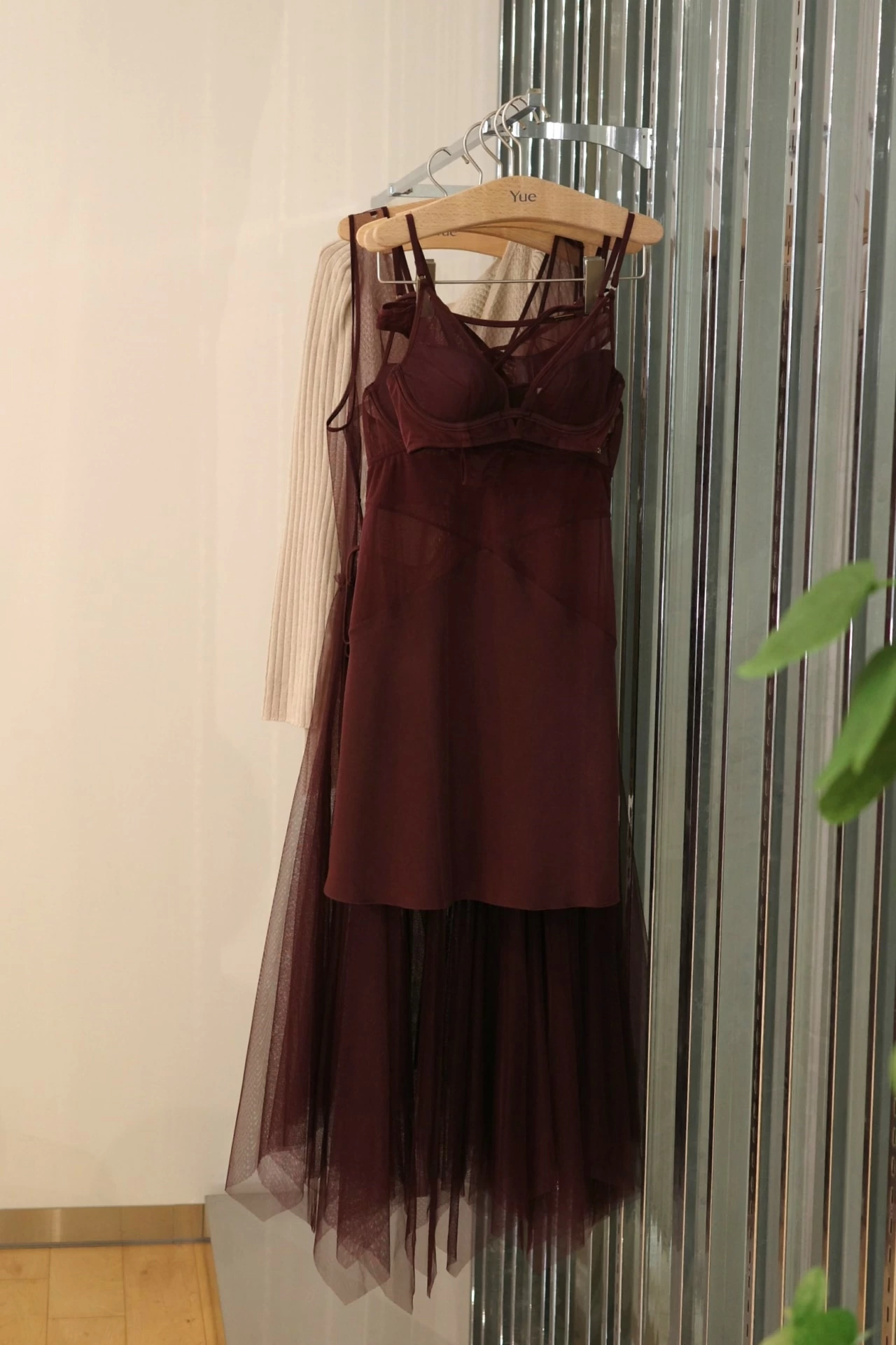 FETICO Yue バーガンディ キャミワンピース FETICO Yue バーガンディ キャミワンピース