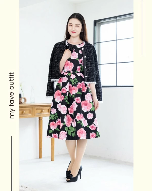 M'S GRACY エムズグレイシー ワンピース フレアワンピース フレア 黒 エムズグレイシー M'S GRACY フレアワンピース