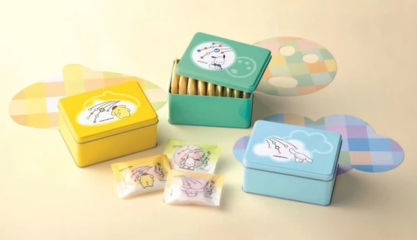 缶がかわいすぎる。もち吉から「あられクランチチョコいちご味 ハロー