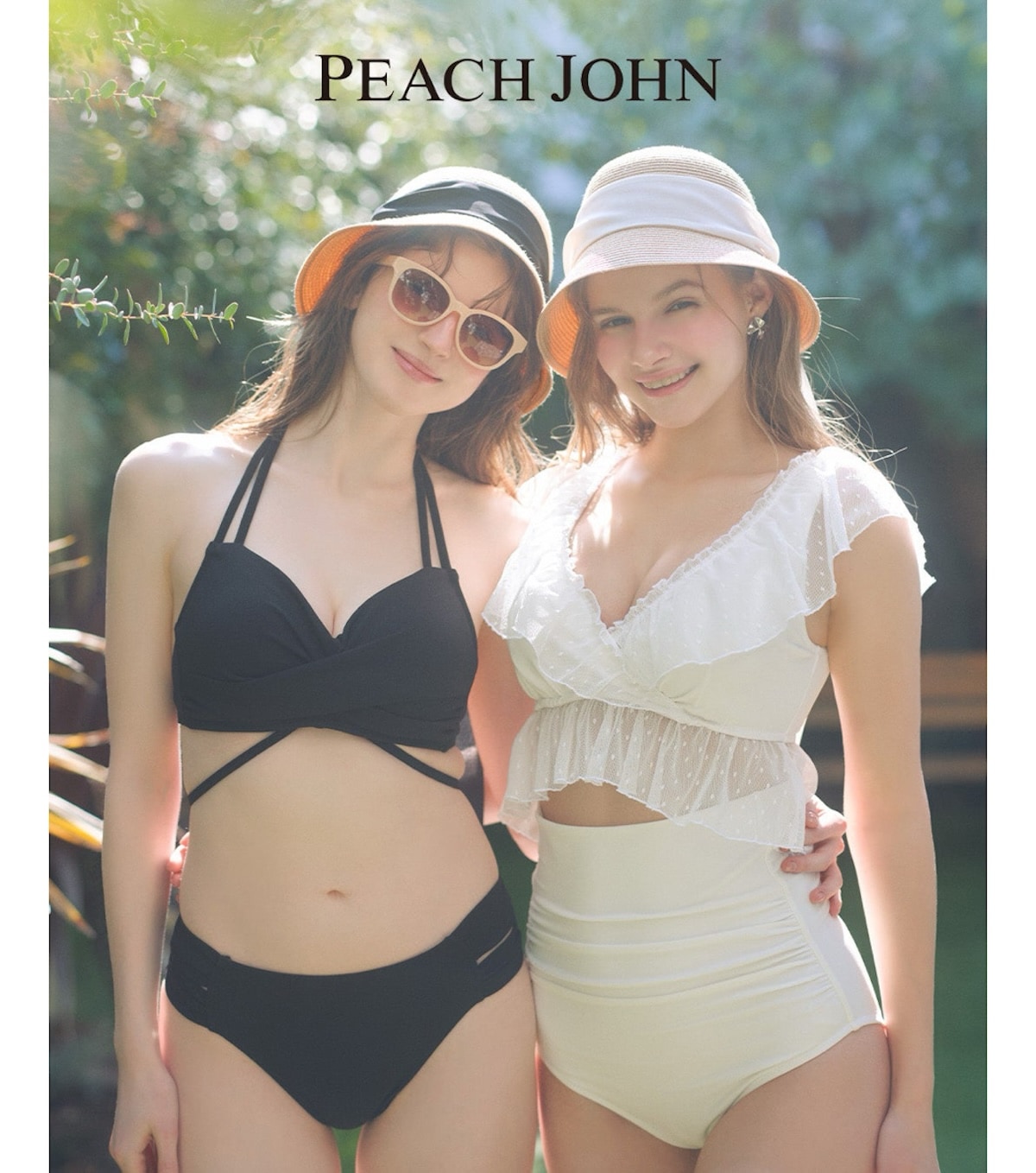 PEACH JOHN バンドゥービキニ ナイスバディ水着 カシュクールワイヤービキニ(9M ホワイト): PEACH
